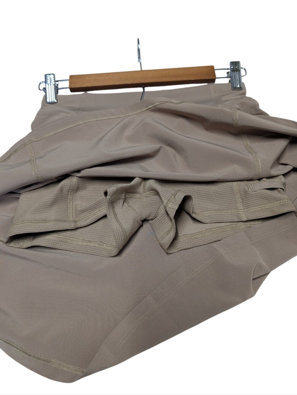 Athleta Girl School Day Skort M NWT Beige Khaki Athletic Skirt Built-in Shorts - Picture 3 of 7